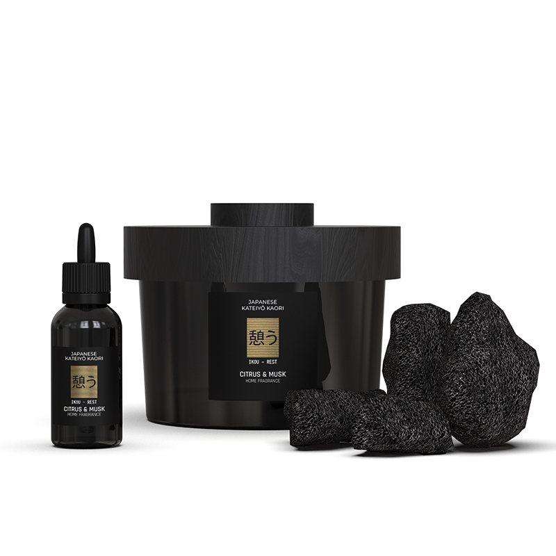 Set of volcanic stones and Rest Essential Oil