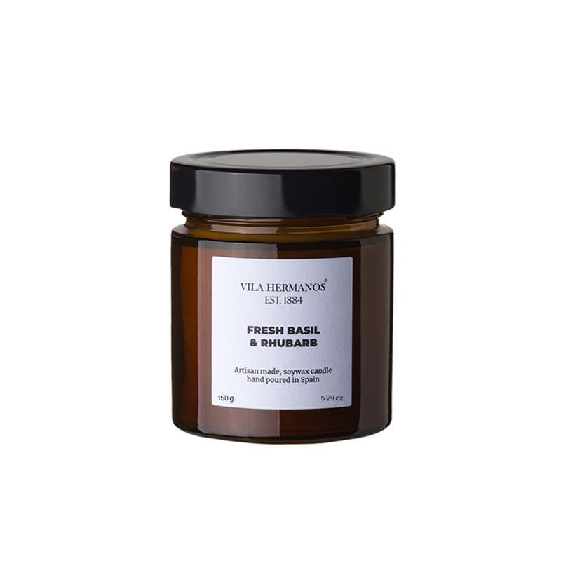 Apothecary Fresh Basil & Rhubarb Candle